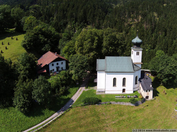 romediuskirche thaur from above (thaur, austria)