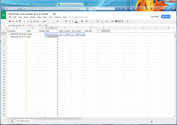 in order to compute the “days since start”, just enter (or copy and paste) this formula into field D2