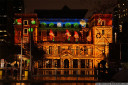 the customs house becomes a cartoon animation canvas