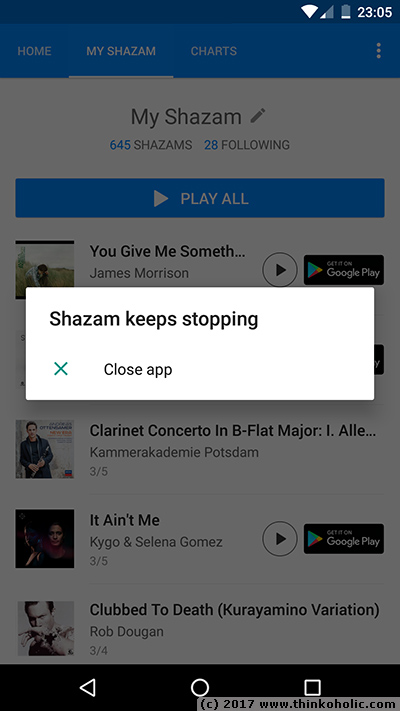 how to recover songs from a corrupted shazam library in android