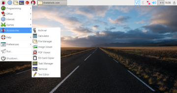 raspberry pi: raspbian jessie start menu screenshots