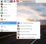 preferences - raspberry pi: raspbian jessie start menu screenshots