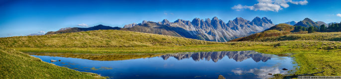 mountain panorama: salfeinssee and kalkkögel, tirol, austria