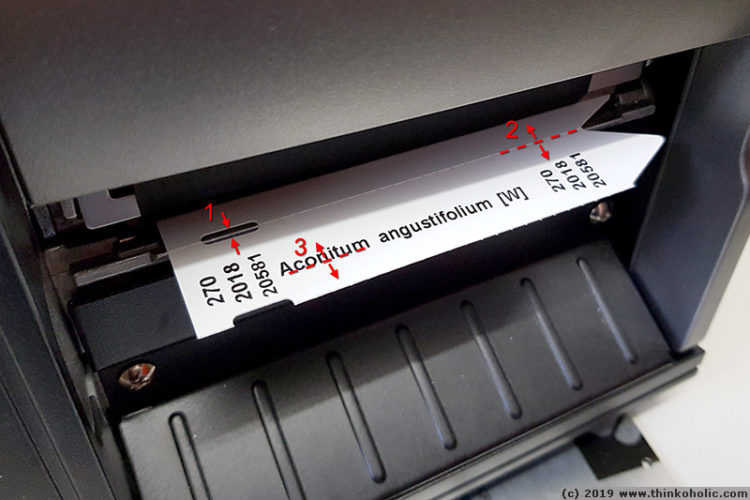 correct print settings for TSC TTP-246M thermal transfer printer