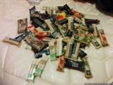 a literal pile of muesli bars to keep us going through an 8 day hike.