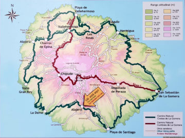 Overview map of GR132 - Camino Natural Costas de La Gomera